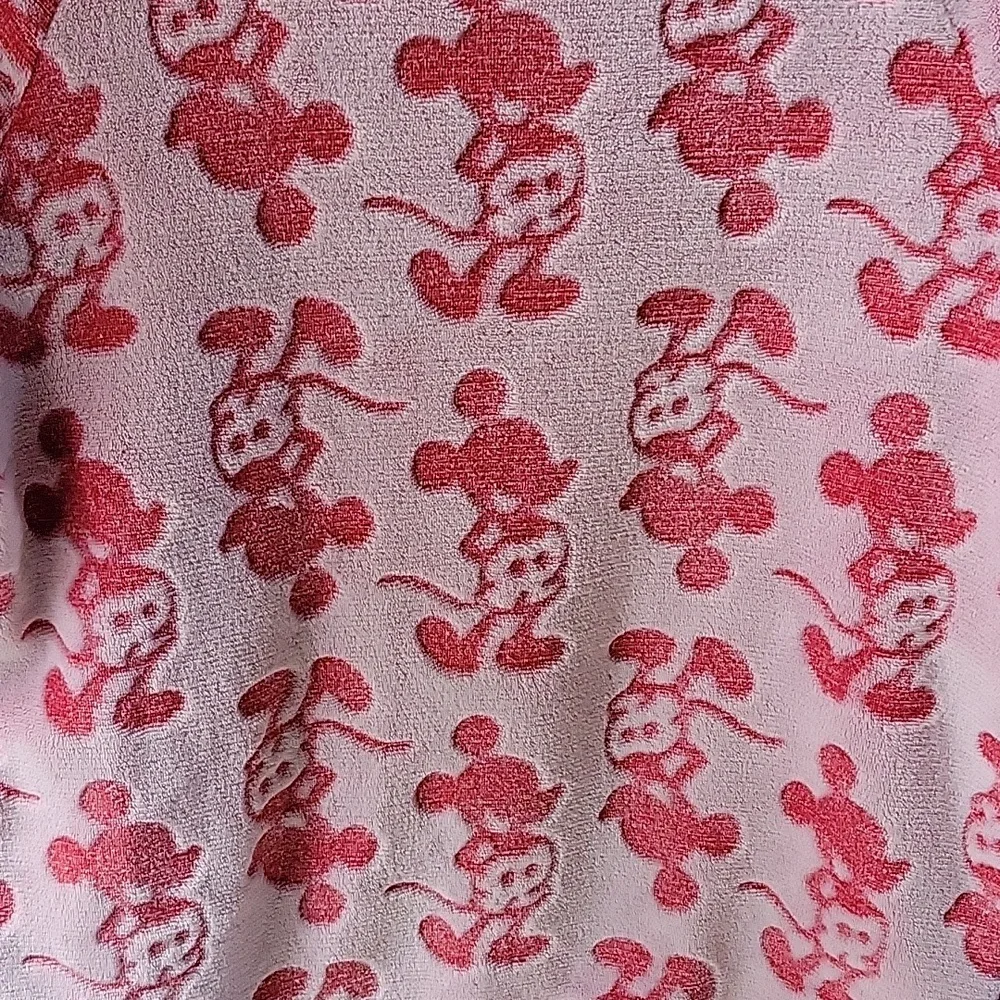 Disney World Mickey Mouse Womens XL Pajama Set Plush‎ Lounge Red White Cozy - Picture 3 of 15